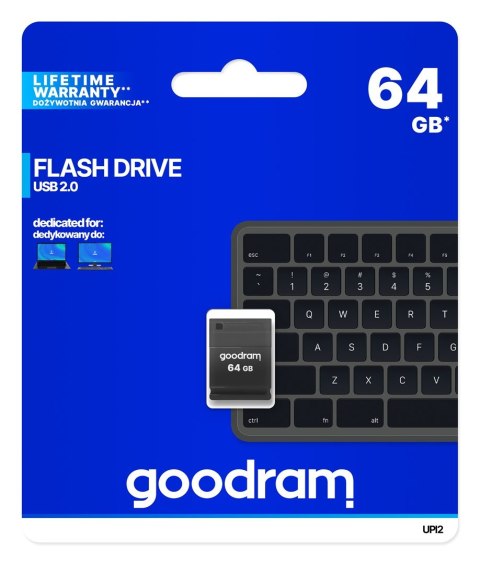 GOODRAM FLASHDRIVE PICCOLO 64GB UPI2 BLACK USB 2.0 GoodRam GOODRAM FLASHDRIVE PICCOLO 64GB UPI2 BLACK USB 2.0 GoodRam