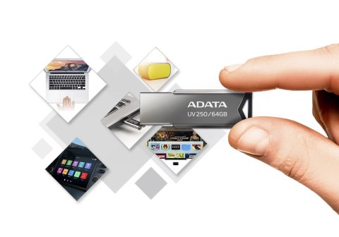 Pendrive ADATA UV250 AUV250-32G-RBK (32GB; USB 2.0; kolor srebrny) ADATA Pendrive ADATA UV250 AUV250-32G-RBK (32GB; USB 2.0; kolor srebrny) ADATA
