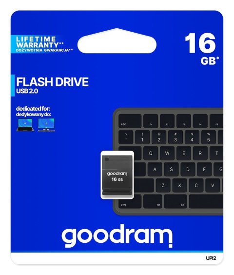 Pendrive GoodRam Piccolo UPI2-0160K0R11 (16GB; USB 2.0; kolor czarny) GoodRam Pendrive GoodRam Piccolo UPI2-0160K0R11 (16GB; USB 2.0; kolor czarny) GoodRam