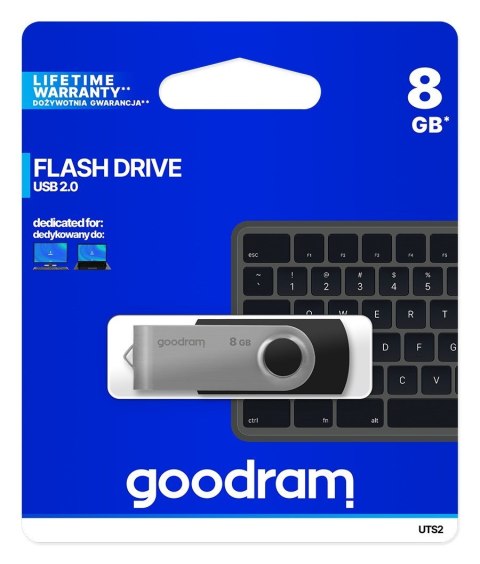Pendrive GoodRam Twister UTS2-0080K0R11 (8GB; USB 2.0; kolor czarny) GoodRam Pendrive GoodRam Twister UTS2-0080K0R11 (8GB; USB 2.0; kolor czarny) GoodRam