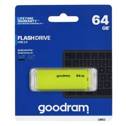 Pendrive GoodRam UME2 UME2-0640Y0R11 (64GB; USB 2.0; kolor żółty) GoodRam