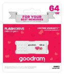 Pendrive GoodRam UME3-0640W0R11-V (64GB; USB 3.0; kolor biały) VALENTINE GoodRam