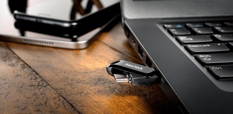 Pendrive SanDisk Ultra Dual GO SDDDC3-064G-G46 (64GB; USB 3.0, USB-C; kolor czarny) SanDisk Pendrive SanDisk Ultra Dual GO SDDDC3-064G-G46 (64GB; USB 3.0, USB-C; kolor czarny) SanDisk