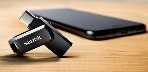 Pendrive SanDisk Ultra Dual GO SDDDC3-064G-G46 (64GB; USB 3.0, USB-C; kolor czarny) SanDisk Pendrive SanDisk Ultra Dual GO SDDDC3-064G-G46 (64GB; USB 3.0, USB-C; kolor czarny) SanDisk