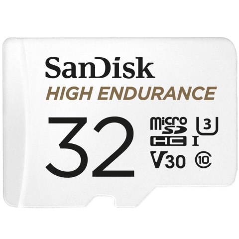 High Endurance microSDHC 32GB V30 z adapterem (rejestratory i monitoring) SanDisk