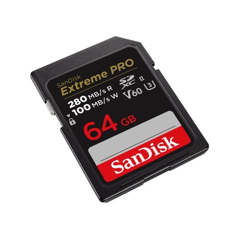 KARTA SANDISK EXTREME PRO SDXC 64GB 280/100 MB/s V60 UHS-II SanDisk KARTA SANDISK EXTREME PRO SDXC 64GB 280/100 MB/s V60 UHS-II SanDisk