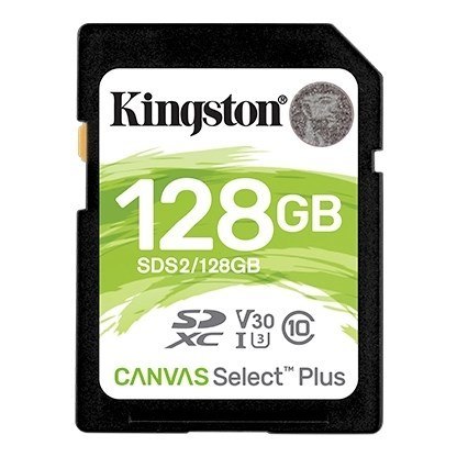 Karta pamięci Kingston Canvas Select Plus SDS2/128GB (128GB; Class U3, V30; Karta pamięci) Kingston Karta pamięci Kingston Canvas Select Plus SDS2/128GB (128GB; Class U3, V30; Karta pamięci) Kingston