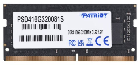 PATRIOT DDR4 16GB SIGNATURE LINE 3200 MHz SO-DIMM Patriot Memory PATRIOT DDR4 16GB SIGNATURE LINE 3200 MHz SO-DIMM Patriot Memory