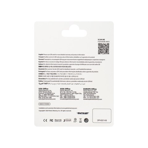 Patriot EP Pro A2 Micro SDXC 128GB 90/80 MB/s V30 U3 Class10 Patriot Memory Patriot EP Pro A2 Micro SDXC 128GB 90/80 MB/s V30 U3 Class10 Patriot Memory