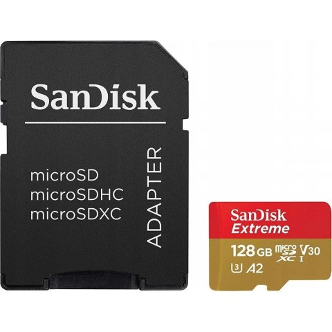 SANDISK EXTREME microSDXC 128 GB 190/90 MB/s A2 SanDisk SANDISK EXTREME microSDXC 128 GB 190/90 MB/s A2 SanDisk