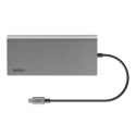 BELKIN HUB USB-C 8W1, 10 GBPS, 2X HDMI 4K SZARY Belkin