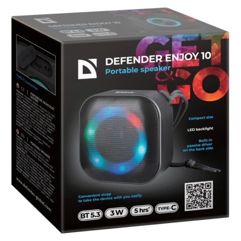 DEFENDER GŁOŚNIK ENJOY 10 BLUETOOTH CZARNY Defender DEFENDER GŁOŚNIK ENJOY 10 BLUETOOTH CZARNY Defender