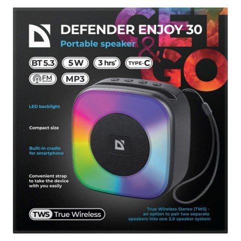 DEFENDER GŁOŚNIK ENJOY 30 BLUETOOTH 5W Defender DEFENDER GŁOŚNIK ENJOY 30 BLUETOOTH 5W Defender