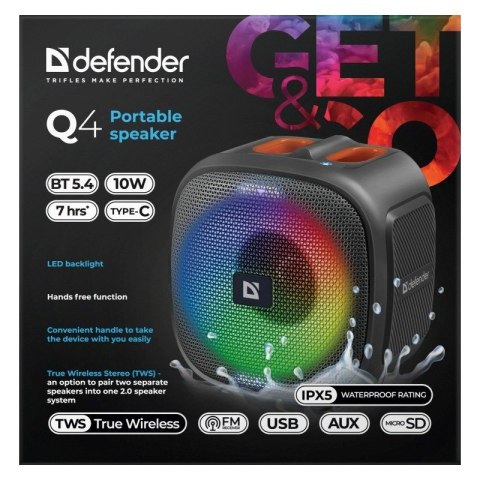 DEFENDER GŁOŚNIK Q4 BLUETOOTH 10W Defender DEFENDER GŁOŚNIK Q4 BLUETOOTH 10W Defender
