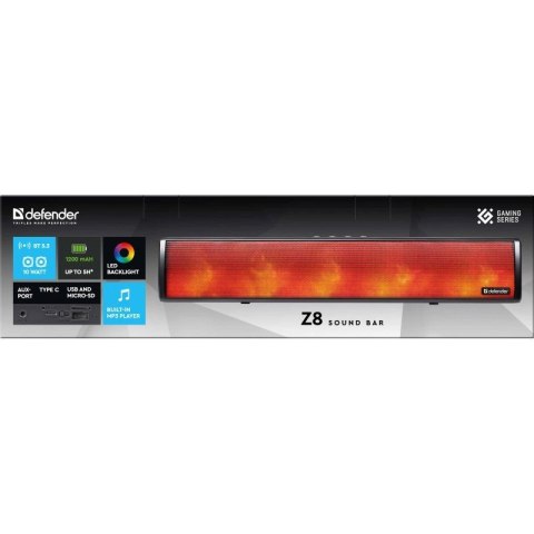 DEFENDER GŁOŚNIK SOUNDBAR Z8 10W LED BLUETOOTH Defender DEFENDER GŁOŚNIK SOUNDBAR Z8 10W LED BLUETOOTH Defender