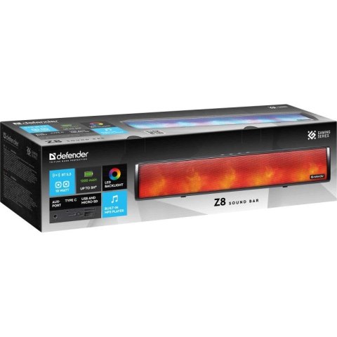 DEFENDER GŁOŚNIK SOUNDBAR Z8 10W LED BLUETOOTH Defender DEFENDER GŁOŚNIK SOUNDBAR Z8 10W LED BLUETOOTH Defender