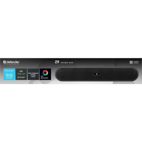 DEFENDER GŁOŚNIK SOUNDBAR Z9 16W LED BLUETOOTH Defender DEFENDER GŁOŚNIK SOUNDBAR Z9 16W LED BLUETOOTH Defender
