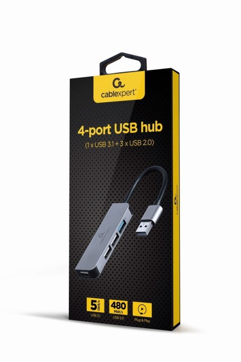 GEMBIRD HUB USB 4-PORTY (1 X USB 3.1 + 3 X USB 2.0) GEMBIRD GEMBIRD HUB USB 4-PORTY (1 X USB 3.1 + 3 X USB 2.0) GEMBIRD