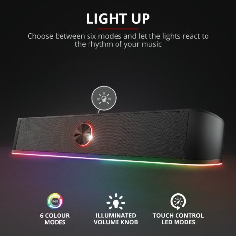 Głośnik TRUST GXT619 THORNE RGB LED SOUNDBAR Trust Głośnik TRUST GXT619 THORNE RGB LED SOUNDBAR Trust