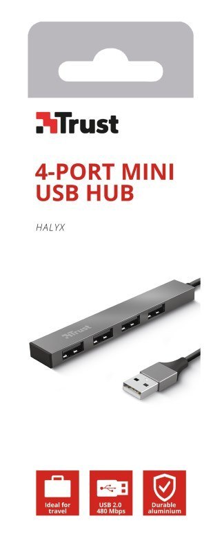 HUB USB TRUST Halyx 4-portowy Mini USB Trust HUB USB TRUST Halyx 4-portowy Mini USB Trust