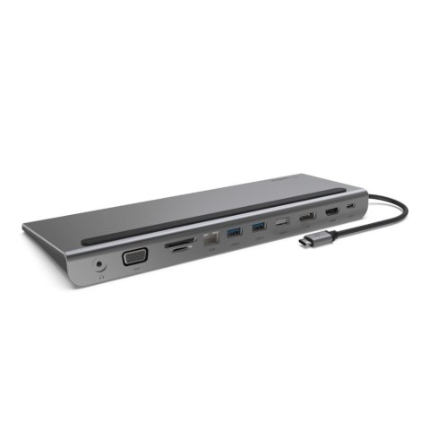 Hub Belkin Connect USB-C 11-in-1 Multiport Dock 1x4k HDMI/1xDisplayPort/1xVGA/3xUSB-A/1xUSB-C PD/1xRJ45 Gigabit/1xSD Card reader Belkin Hub Belkin Connect USB-C 11-in-1 Multiport Dock 1x4k HDMI/1xDisplayPort/1xVGA/3xUSB-A/1xUSB-C PD/1xRJ45 Gigabit/1xSD Card reader Belkin