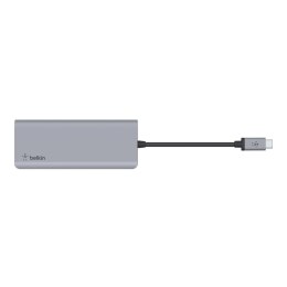 Hub Belkin Connect USB-C 7-in-1 Multiport Adapter 1x4k HDMI/2xUSB-A/1xUSB-C PD3.0/1xRJ45 Gigabit/1xCard reader/1xAudio Grey Belkin