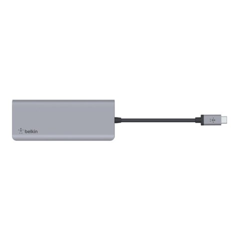Hub Belkin Connect USB-C 7-in-1 Multiport Adapter 1x4k HDMI/2xUSB-A/1xUSB-C PD3.0/1xRJ45 Gigabit/1xCard reader/1xAudio Grey Belkin Hub Belkin Connect USB-C 7-in-1 Multiport Adapter 1x4k HDMI/2xUSB-A/1xUSB-C PD3.0/1xRJ45 Gigabit/1xCard reader/1xAudio Grey Belkin