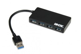 Hub IBOX USB 3.0 CZARNY 4-PORTY, SLIM IUH3F56 (4x USB 3.0; kolor czarny) IBOX