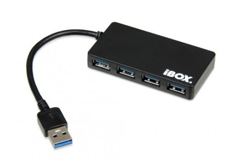 Hub IBOX USB 3.0 CZARNY 4-PORTY, SLIM IUH3F56 (4x USB 3.0; kolor czarny) IBOX Hub IBOX USB 3.0 CZARNY 4-PORTY, SLIM IUH3F56 (4x USB 3.0; kolor czarny) IBOX
