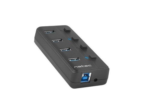 Hub NATEC Mantis 2 NHU-1557 (4x USB 3.0; kolor czarny) NATEC Hub NATEC Mantis 2 NHU-1557 (4x USB 3.0; kolor czarny) NATEC
