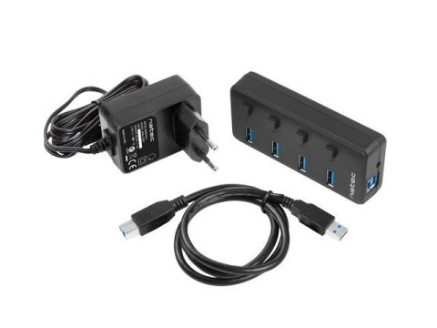 Hub NATEC Mantis 2 NHU-1557 (4x USB 3.0; kolor czarny) NATEC Hub NATEC Mantis 2 NHU-1557 (4x USB 3.0; kolor czarny) NATEC