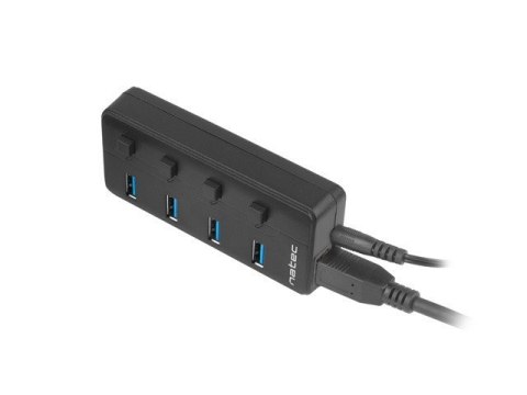 Hub NATEC Mantis 2 NHU-1557 (4x USB 3.0; kolor czarny) NATEC Hub NATEC Mantis 2 NHU-1557 (4x USB 3.0; kolor czarny) NATEC