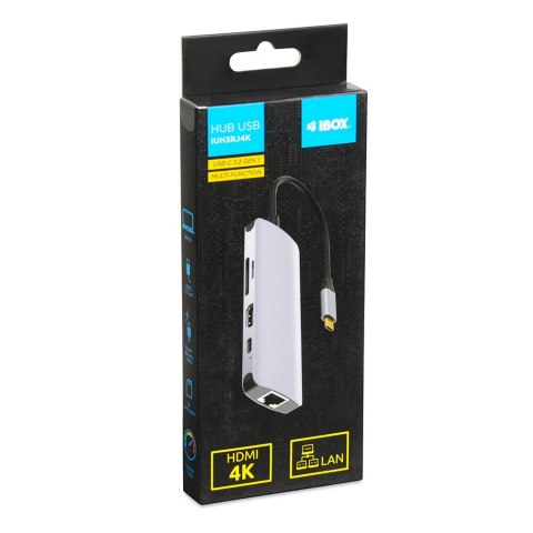 IBOX HUB USB IUH3RJ4K USB3.2 LAN HDMI 4K PD100W IBOX IBOX HUB USB IUH3RJ4K USB3.2 LAN HDMI 4K PD100W IBOX
