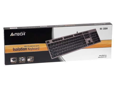 Klawiatura membranowa A4 TECH KV-300H A4TKLA39976 (USB 2.0; (US); kolor czarny) A4 TECH Klawiatura membranowa A4 TECH KV-300H A4TKLA39976 (USB 2.0; (US); kolor czarny) A4 TECH