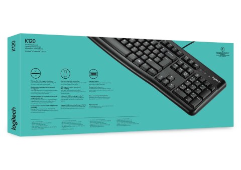 Klawiatura membranowa Logitech K120 920-002479 (USB 2.0; (US); kolor czarny) Logitech Klawiatura membranowa Logitech K120 920-002479 (USB 2.0; (US); kolor czarny) Logitech
