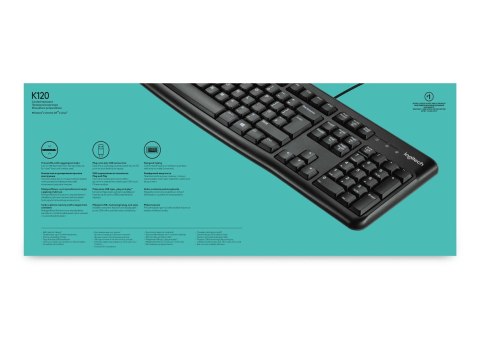 Klawiatura membranowa Logitech K120 920-002479 (USB 2.0; (US); kolor czarny) Logitech Klawiatura membranowa Logitech K120 920-002479 (USB 2.0; (US); kolor czarny) Logitech