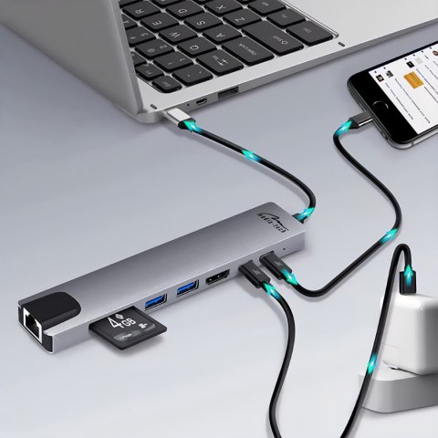 MEDIA-TECH HUB USB 8 IN 1 GIGA LAN HUB MT5046 Media tech MEDIA-TECH HUB USB 8 IN 1 GIGA LAN HUB MT5046 Media tech