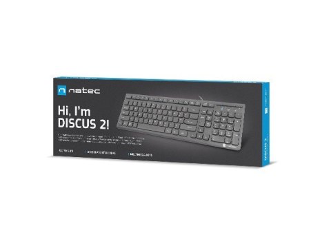 NATEC KLAWIATURA DISCUS 2 US SLIM CZARNA NKL-1829 NATEC NATEC KLAWIATURA DISCUS 2 US SLIM CZARNA NKL-1829 NATEC