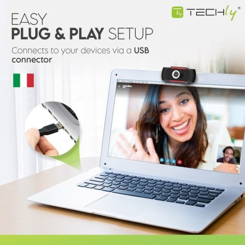 TECHLY KAMERA USB INTERNETOWA FULLHD 1080P Z MIKRO TECHly TECHLY KAMERA USB INTERNETOWA FULLHD 1080P Z MIKRO TECHly