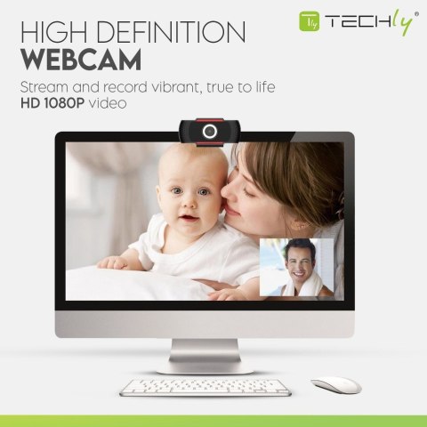 TECHLY KAMERA USB INTERNETOWA FULLHD 1080P Z MIKRO TECHly TECHLY KAMERA USB INTERNETOWA FULLHD 1080P Z MIKRO TECHly