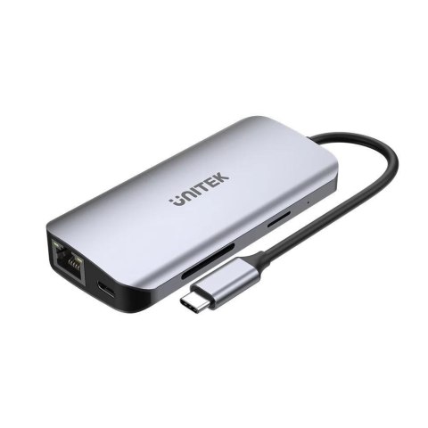 UNITEK AKTYWNY HUB USB-C 2X HDMI, CZYTNIK SD, 4K, RJ-45, PD 100W, 5 GBPS UNITEK UNITEK AKTYWNY HUB USB-C 2X HDMI, CZYTNIK SD, 4K, RJ-45, PD 100W, 5 GBPS UNITEK