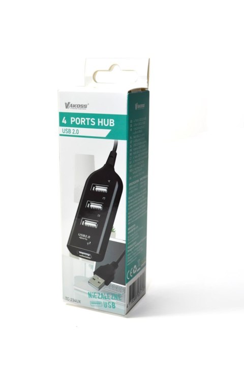 VAKOSS HUB USB 2.0 4 PORTY TC-234UX VAKOSS VAKOSS HUB USB 2.0 4 PORTY TC-234UX VAKOSS