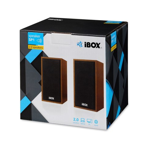 Zestaw głośników IBOX IGLSP1 IGLSP1 (2.0; kolor brązowy) IBOX Zestaw głośników IBOX IGLSP1 IGLSP1 (2.0; kolor brązowy) IBOX
