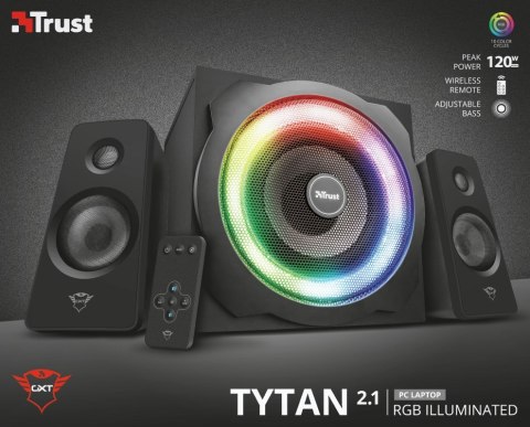 Zestaw głośników TRUST GXT 629 Tytan 2.1 RGB Black Trust Zestaw głośników TRUST GXT 629 Tytan 2.1 RGB Black Trust