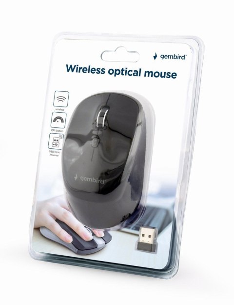GEMBIRD MYSZ MUSW-4B-05 OPTYCZNA 1600 DPI USB BEZPRZEWODOWA, NANO ODBIORNIK, CZARNA GEMBIRD GEMBIRD MYSZ MUSW-4B-05 OPTYCZNA 1600 DPI USB BEZPRZEWODOWA, NANO ODBIORNIK, CZARNA GEMBIRD