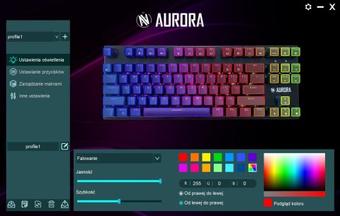 KLAWIATURA I-BOX AURORA K-2R RGB, MECHANICZNA, BLUE SWITCH, GAMING IBOX KLAWIATURA I-BOX AURORA K-2R RGB, MECHANICZNA, BLUE SWITCH, GAMING IBOX