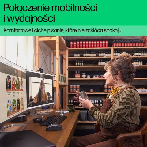 Klawiatura HP 460 Multi-Device Bluetooth Keyboard bezprzewodowa czarna 7N7B8AA Hewlett-Packard Klawiatura HP 460 Multi-Device Bluetooth Keyboard bezprzewodowa czarna 7N7B8AA Hewlett-Packard