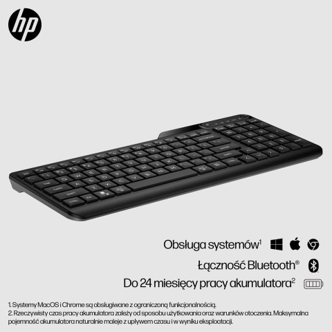 Klawiatura HP 460 Multi-Device Bluetooth Keyboard bezprzewodowa czarna 7N7B8AA Hewlett-Packard Klawiatura HP 460 Multi-Device Bluetooth Keyboard bezprzewodowa czarna 7N7B8AA Hewlett-Packard