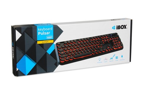 Klawiatura IBOX PULSAR IKS620 (USB 2.0; (US); kolor czarny) IBOX Klawiatura IBOX PULSAR IKS620 (USB 2.0; (US); kolor czarny) IBOX