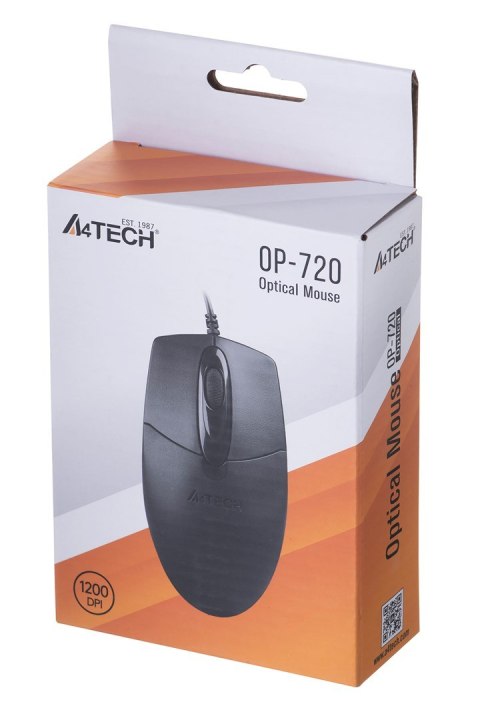 Mysz A4 TECH OP-720 A4TMYS43754 (optyczna; 800 DPI; kolor czarny) A4 TECH Mysz A4 TECH OP-720 A4TMYS43754 (optyczna; 800 DPI; kolor czarny) A4 TECH